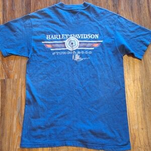 Vintage Harley-Davidson Sturgis 2000 Willie G Tshirt Medium Blue Motorcycle USA